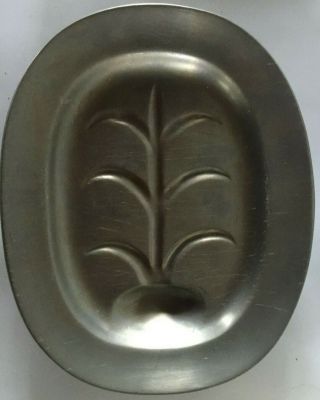 Vintage Wilton Armetale Rwp Pewter Tree And Well Platter 14 " X 11 "