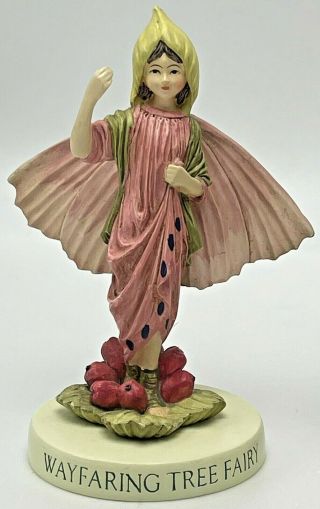 Cicely Mary Barker Wayfaring Tree Girl Flower Fairy Figurine On Base