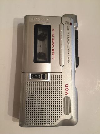 Vintage Sony Clear Voice Plus M - 560v Vor Microcassette Recorder