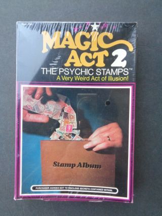 Vintage 1975 Magic Act 2 The Psychic Stamps Nos Box Reiss Games