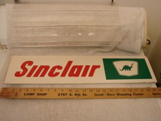 Sinclair Gasoline Sign With Dino 24 " X 6 " Masonite Double Sided Shape