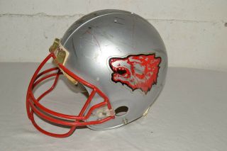 80s 90s Vintage Riddell Vsr - 1 Helmet Mens Pro Football 7 1/4 - 7 3/4 Silver Red