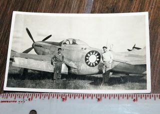 Rare Wwii Ww2 Orig.  Photo P - 51d Nationalist Chinese Insignia Usaaf Air Force