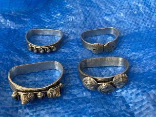 Antiqued Pewter Designs by Metzke Set of 4 Shell Napkin Rings w/ Box 2