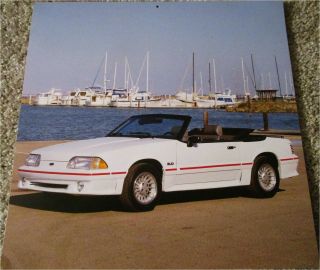 1989 Ford Mustang Gt Convertible Car Print (white,  No Top)