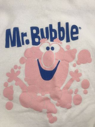 Vtg 70s 80s Mr.  Bubble Sweatshirt Xl Long Sleeve Crew Neck 50/50 Cotton Poly