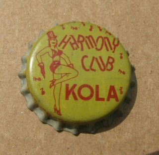 Harmony Club Kola Cola Soda Cork Era Cap Scranton Bev Cleveland Ohio Oh