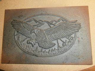 Cast Iron Eagle Plate Plaque