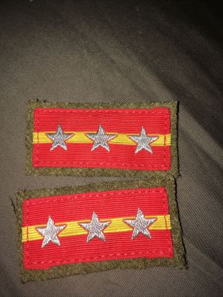 Set Of 2 Wwii Japanese Army Sergeant Major Collar Tab