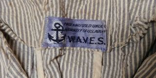 WWII US NAVY WAVES Seersucker Jacket / Named 2
