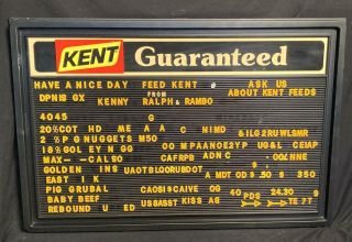 Vintage Large Kent Seeds Farm Ranch Hardware Country Store Sign