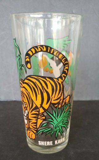 Jungle Book Shere Kahn Pepsi Collector Series Glass Vintage Walt Disney 1970 