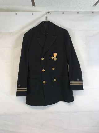 Ww2 Us Navy Officers Dress Uniform Top Named Dated 1942