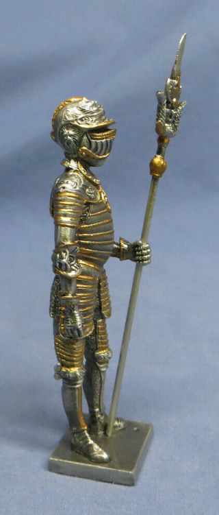 Veronese Myths and Legends Pewter Knight Holding Lance/Spear EXC. 2