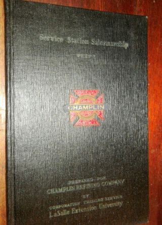 Rare 1928 Champlin Oil Company Book Enid Oklahoma Service Station Salesman