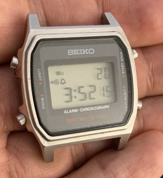 Vintage Seiko Digital A914 - 5000 Sports 100 Lcd Alarm Chronograph Great