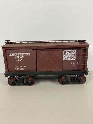 Jim Beam Jersey & Western Railway Train Box Car Decanter (empty)