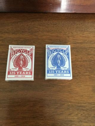 Bicycle 125 Year Anniversary Playing Cards - Two Packs Red And Blue -