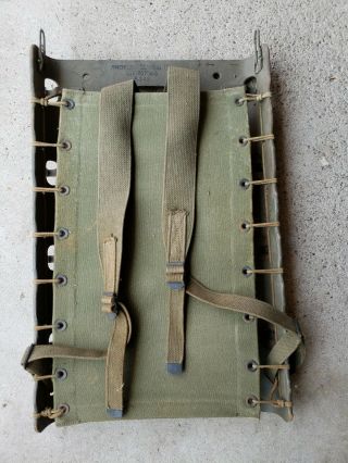 Ww2 Us Army Wooden Radio Pack Frame Dated 1945.  American Seating Co.  Usgi