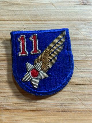 Wwii/ww2/post? Us Army Air Corps Patch - 11th Air Force Bullion - Usaaf