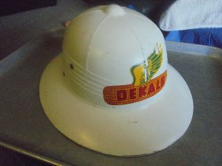 Vintage Dekalb Seed Corn Pith Safari Hard Hat