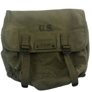Wwii Us Army Olive Drab Canvas Musette Bag M1936 The Byer Mfg Co 1945