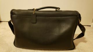 Coach vintage Black Leather Messenger Laptop Bag 3