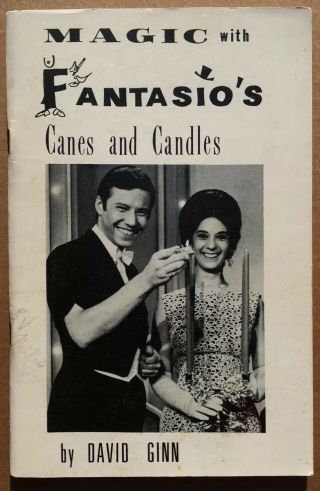 Vintage 1971 1st Ed.  Magic With Fantasio’s Canes And Candles Book By David Ginn