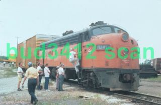 Milw Milwaukee Road Fp7 104c At Bensenville Il 1976 Duplicate Slide