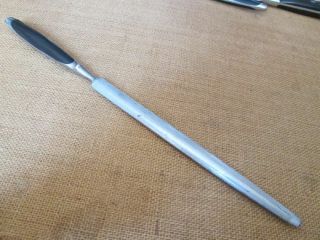 Rare Vintage Henckels Germany Chef/butcher Knife Sharpening Steel W/white Handle