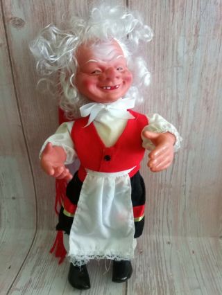 Vintage Arne Hasle Norway Christmas Granny Troll Gnome Decoration Doll 12 "