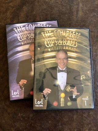 The Complete Cups And Balls Dvds Vols.  1 And 2 Michael Ammar Pre - Owned