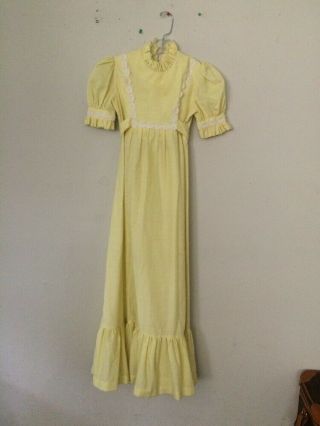 Vtg Custom Made Lace Pioneer/prairie Girls Long Dress