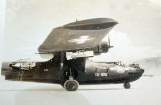 Very Rare Wwii Ww2 Marine Corps? Pby Catalina Airplane Photo Late War Orig Navy