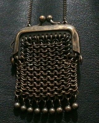 Vintage Allsaints Chainmail Purse Necklace With Dustbag Vgc