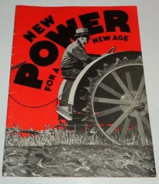 Case L C & Cc Tractor Sales Brochure " Power For A Age " 1934