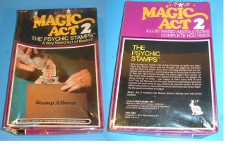 Magic Act 3,  3,  &5 - Stamp Album - Coin & Glass Vanish - Paddlemania - 1975 - Reiss Games - Af