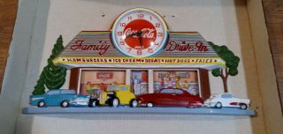 - Vintage Coca Cola Family Drive - In Diner Clock