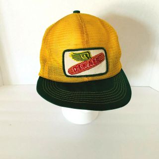 Vtg Dekalb Seed Corn Patch Snap Back Yellow Mesh Hat K - Brand Farm Truckers Hat