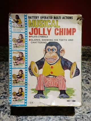 Vintage Battery Operated Multi Action Musical Jolly Chimp 7061 Parts