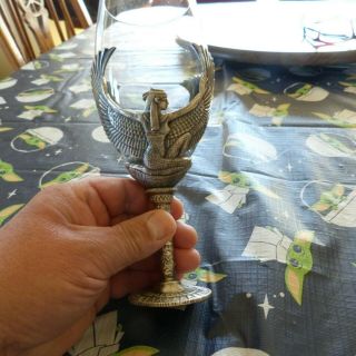 Myths & Legends Egyptian Goddess Isis 8 Oz.  Silver Goblet By Veronese Wui