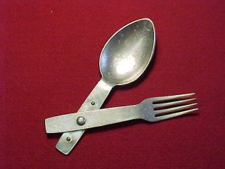 Wwii German Eating Utensils Folding Fork & Spoon Mk 