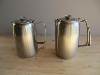 Vintage Olde Hall Stainless Steel Coffee / Hot Water Pot (1.  75 And 2 Pints)