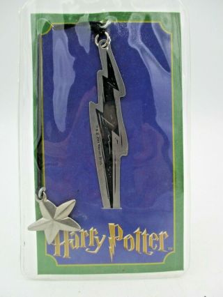 2001 Harry Potter Collectible Metal Bookmark Scholastic - Lightning Bolt -