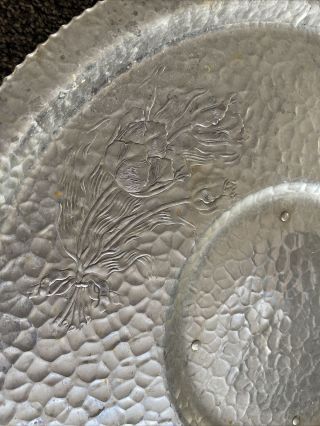 Vintage Hand Wrought Creations by Rodney Kent Hammered Aluminum Lazy Susan 471 3