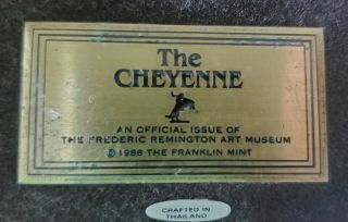 The Cheyenne F.  Remington Bronze Statue by Franklin 6in.  high 2