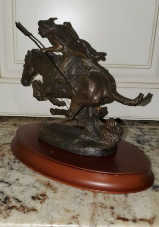 The Cheyenne F.  Remington Bronze Statue by Franklin 6in.  high 3