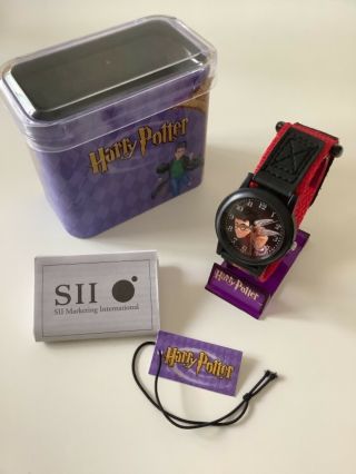 Rare Harry Potter Wrist Watch In Tin Box Warner Brothers Collectible