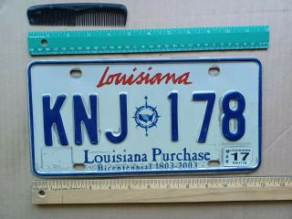License Plate,  Louisiana Purchase,  Passenger,  Knj Compass 178