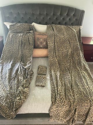 Vintage Ralph Lauren King Size Leopard Sheets Made Usa 100 Cotton Fuc Stan Pill